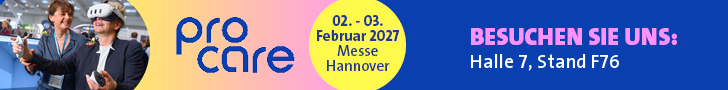 Banner Link zur Messe procare 2.-.3. Februar 2027 in Hannover